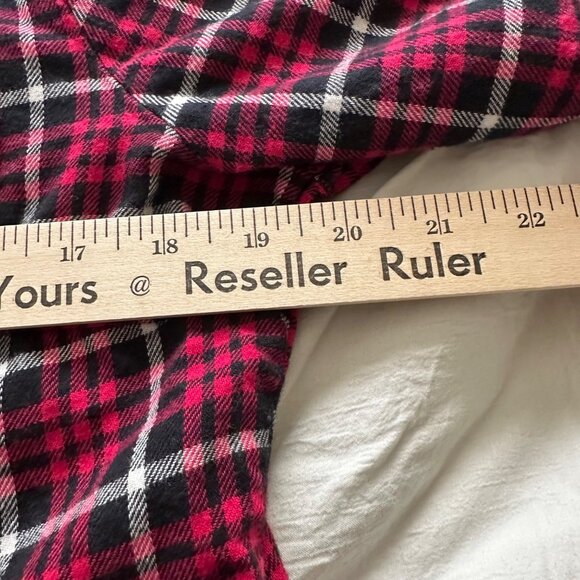 Riders By Lee Women's Red & Black Plaid Button-Up Shirt Size L - Picture 6 of 10